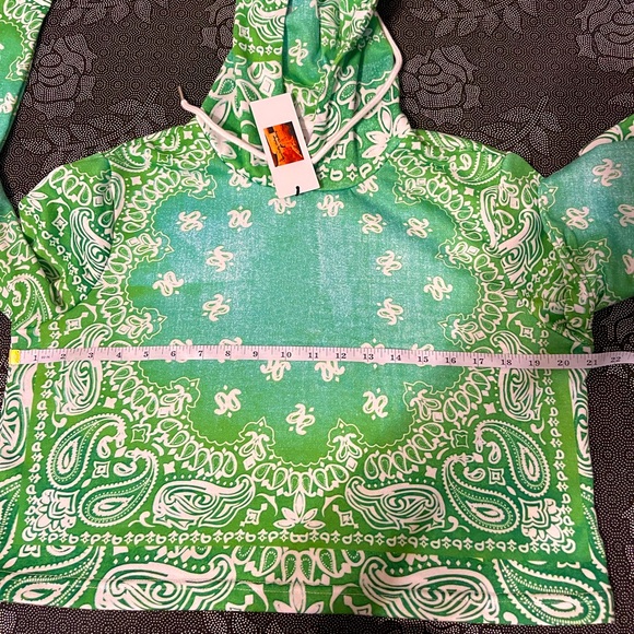 Bail Neon Green Women's Cropped Hoodie - Picture 13 of 16